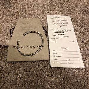 ⭐️SOLD⭐️ David Yurman Cable Bracelet w/ diamonds